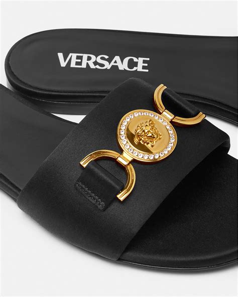 sandalias versace|Versace medusa flats sandals women.